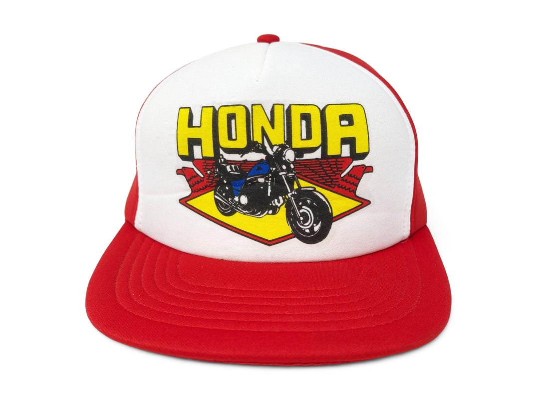 Vintage Honda Hat 80s 90s Snapback Trucker Cap Motorcycle Racing