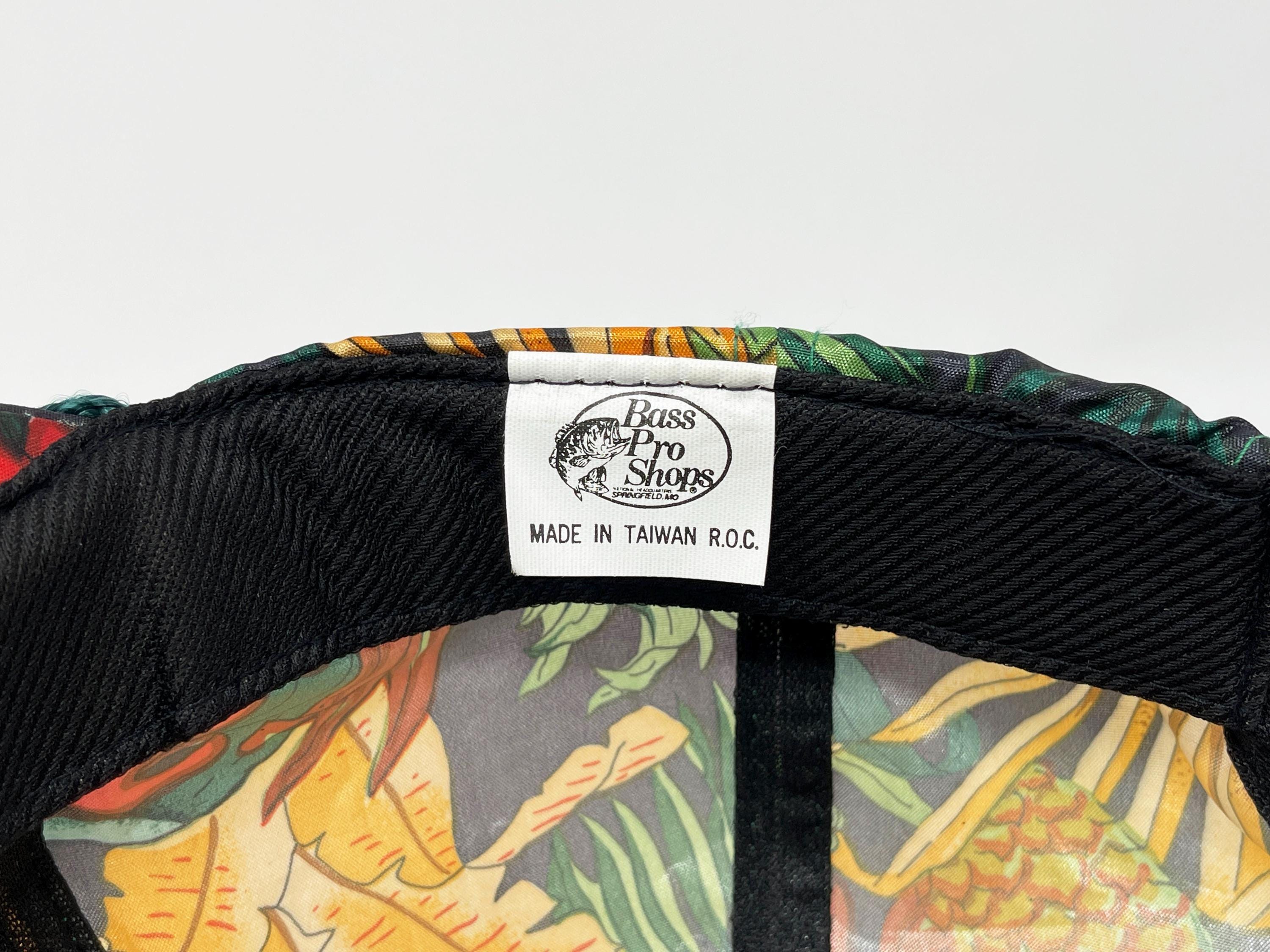 Vintage Bass Pro Shops Hat 90s Snapback Cap Floral Jungle