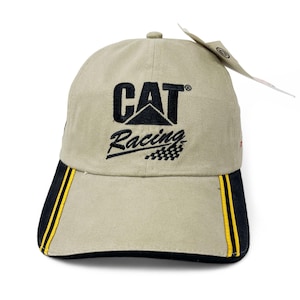 Vintage CAT Racing Hat 00s NASCAR Snapback Cap Caterpillar Construction Scott Wimmer NOS H13