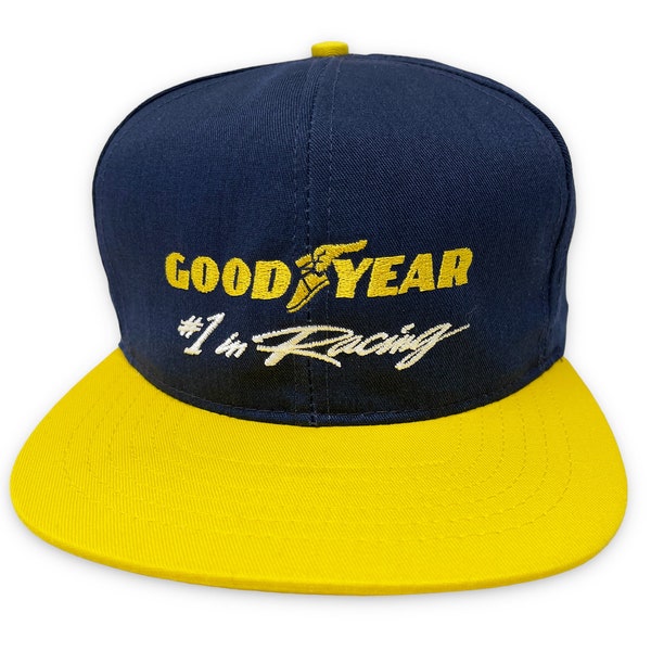 Vintage Goodyear Racing Hat 90s Snapback Cap H15