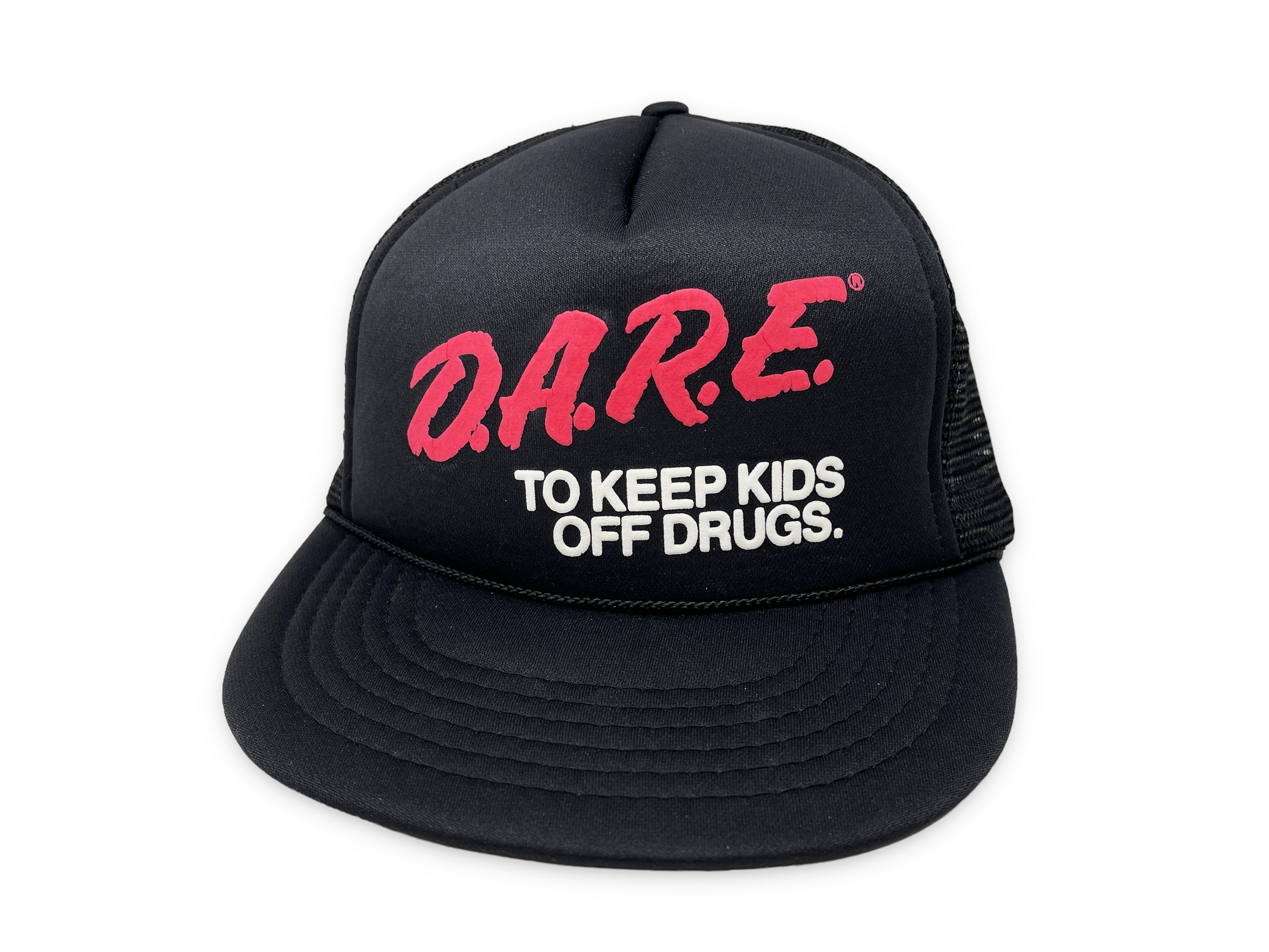 Vintage DARE Hat 80s 90s Trucker Cap Snapback Anti-drugs D.A.R.E.