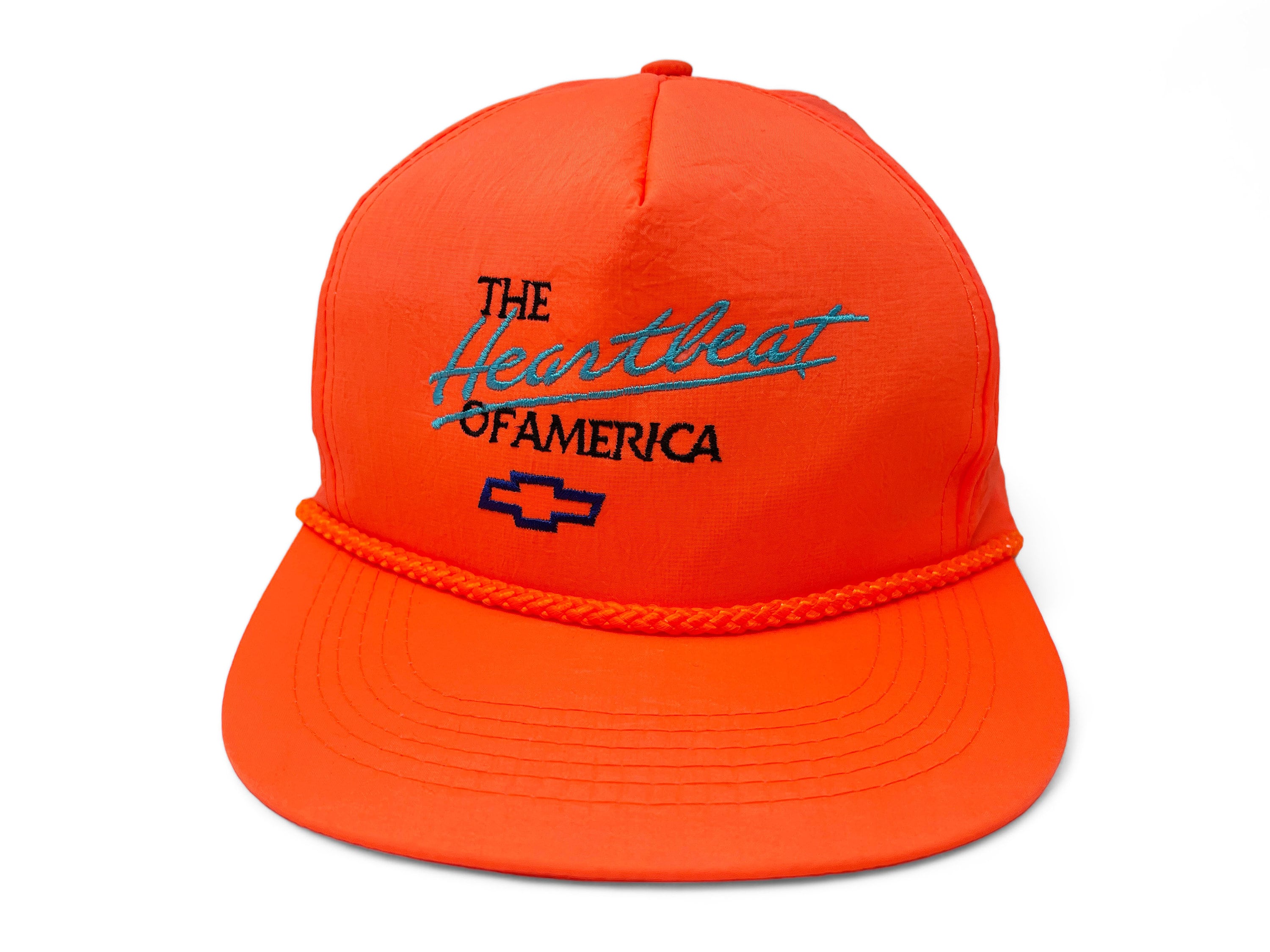 Vintage Chevrolet Hat 80s 90s Snapback Cap Heartbeat of America