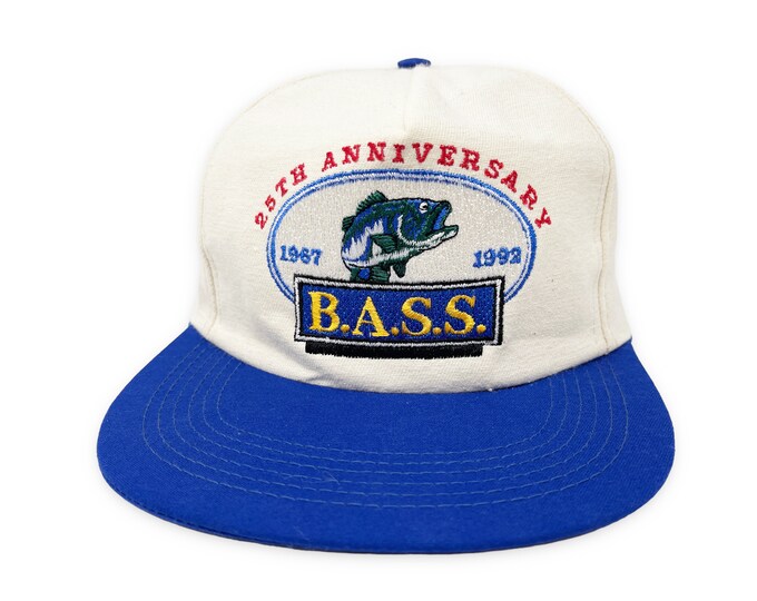 Vintage Fishing Hat 90s Snapback Cap Bass Anglers Sportsman Society