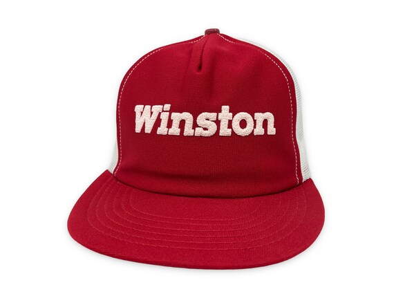 Vintage Winston Hat 80s Racing NASCAR Trucker Sna… - image 1