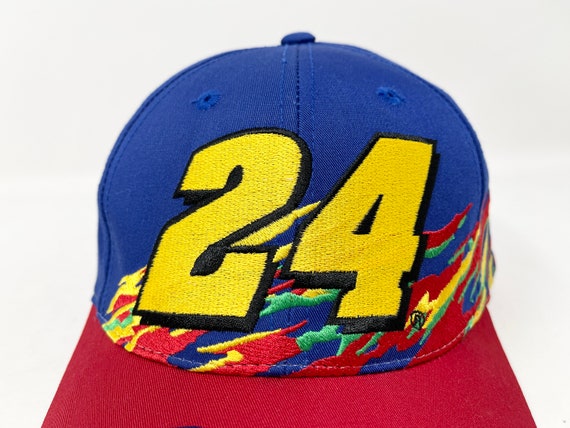 Vintage Jeff Gordon Hat 90s Strapback NASCAR Raci… - image 2