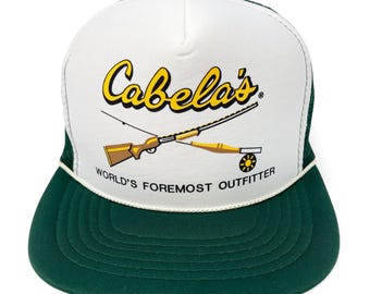 Vintage Cabela's Hat 80s 90s Snapback Trucker Cap Hunting
