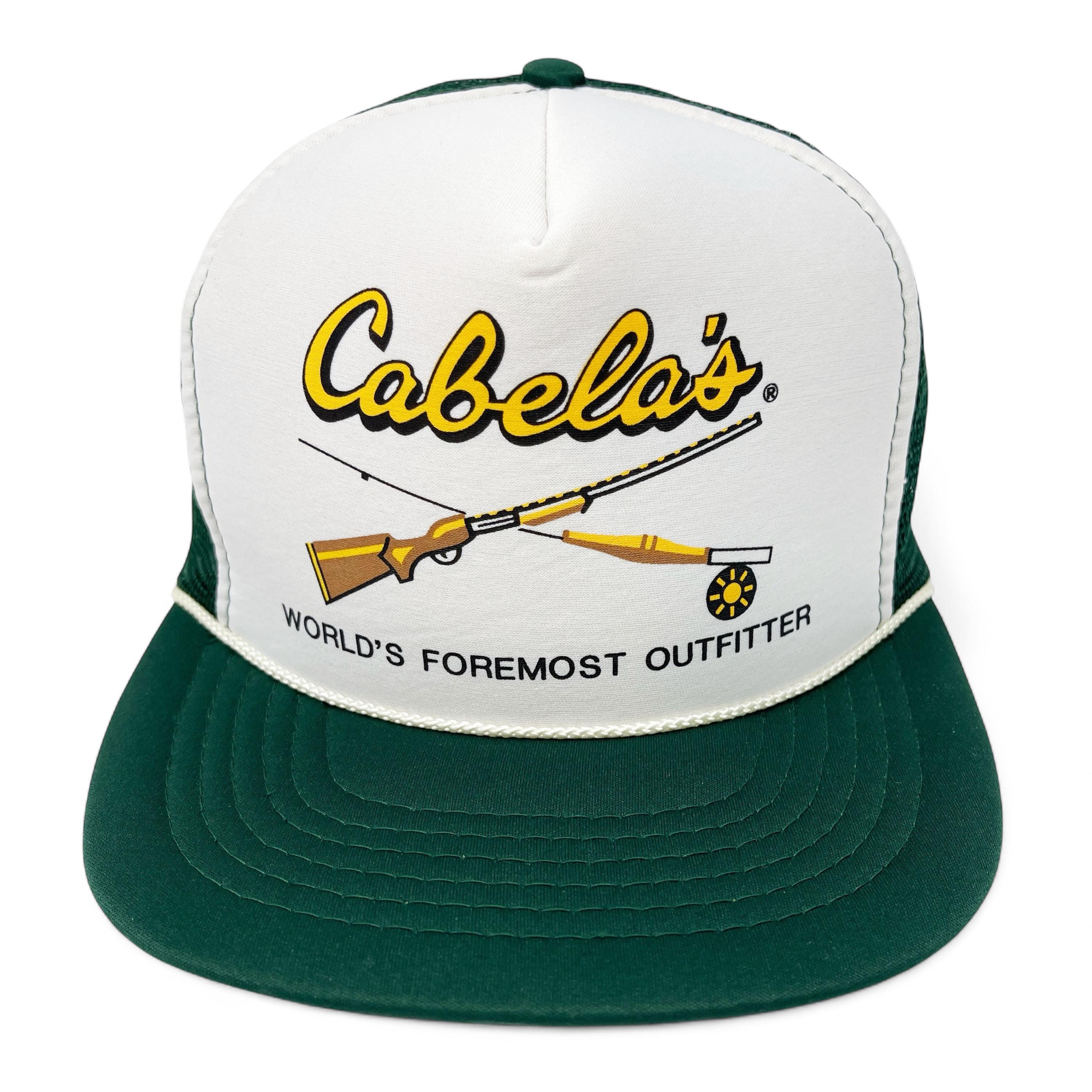 Vintage Cabela's Hat 80s 90s Snapback Trucker Cap Hunting World's
