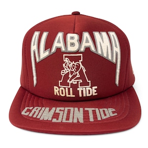 Gorra vintage de Alabama, años 80 y 90, gorra de camionero con cierre trasero, color carmesí, de la NCAA, talla S/M, H01