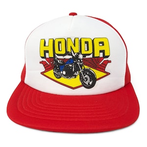 Vintage Honda Hat 80s 90s Snapback Trucker Cap Motorcycle Racing H30