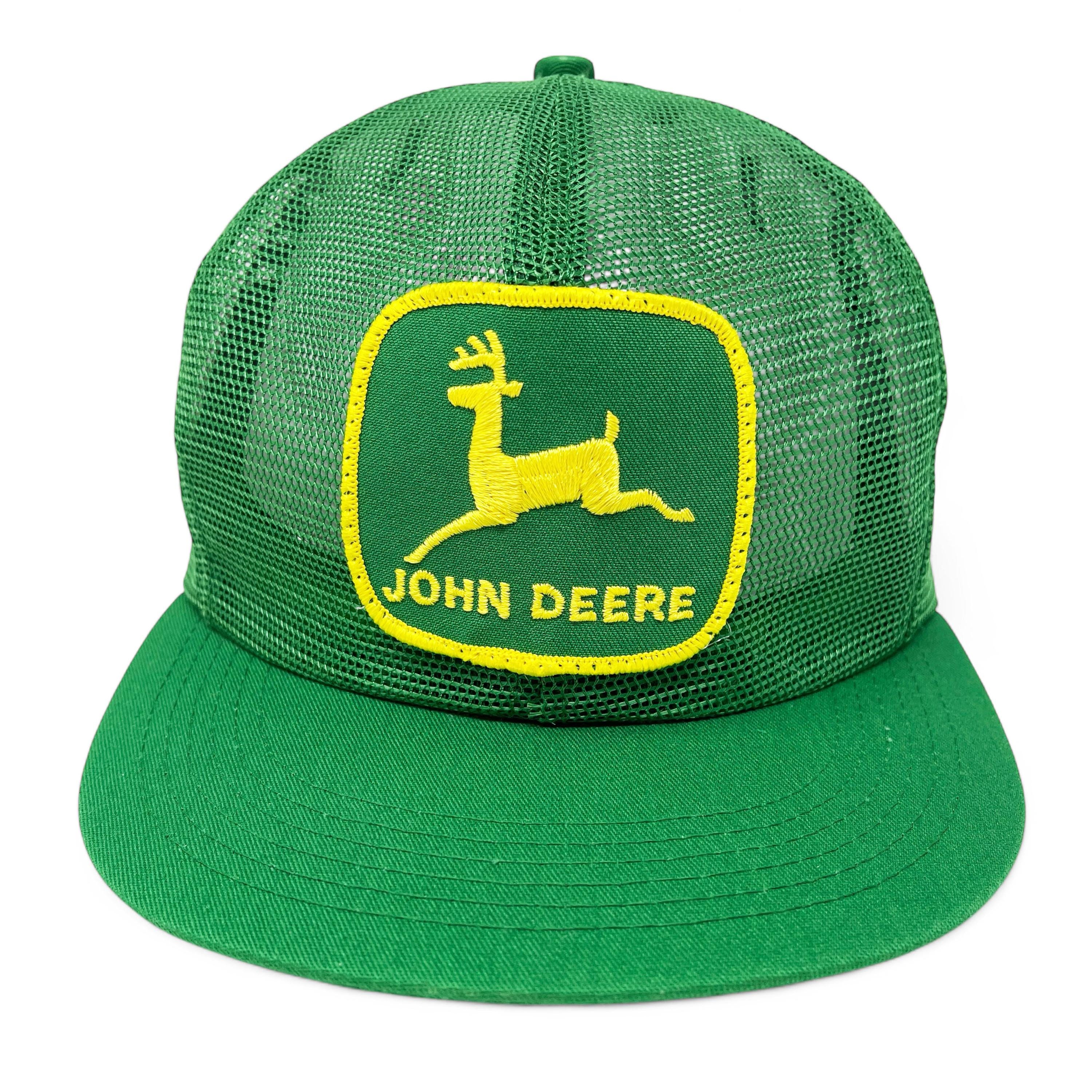 Vintage John Deere Hat • 80s 90s Snapback Trucker Cap • Farming