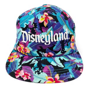 Vintage Disneyland-hoed jaren 80, jaren 90 bloemen Snapback Cap Walt Disney FLAWED H18
