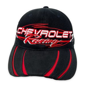 Vintage Chevrolet Racing Hat 90s 00s Strapback Cap Chevy H09