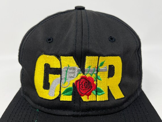 GUNS N' ROSES Skull Pattern Hat, Made in Mexico, Men's XL cotton Beige type Vintage Second Hand