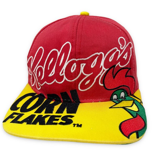 Vintage Terry Labonte Hat 90s NASCAR Kellogg's Racing Snapback Cap DISTRESSED H09