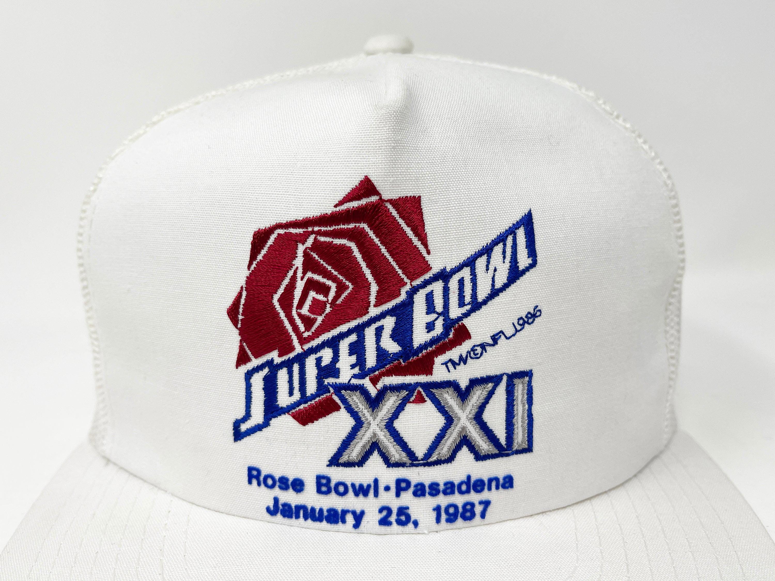 Vintage Super Bowl XXI Hat 80s Snapback Trucker NFL Cap 1987