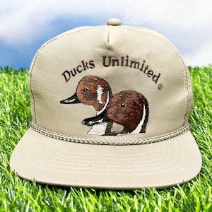Vintage Ducks Unlimited Hat 90s Snapback Cap Duck Hunting H13