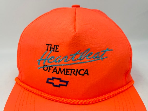 Vintage Chevrolet Hat 80s 90s Snapback Cap Heartb… - image 2