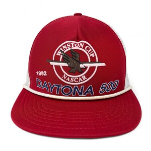 Vintage Daytona 500 Hat 90s Winston Cup NASCAR Snapback Cap Racing 1992 H25