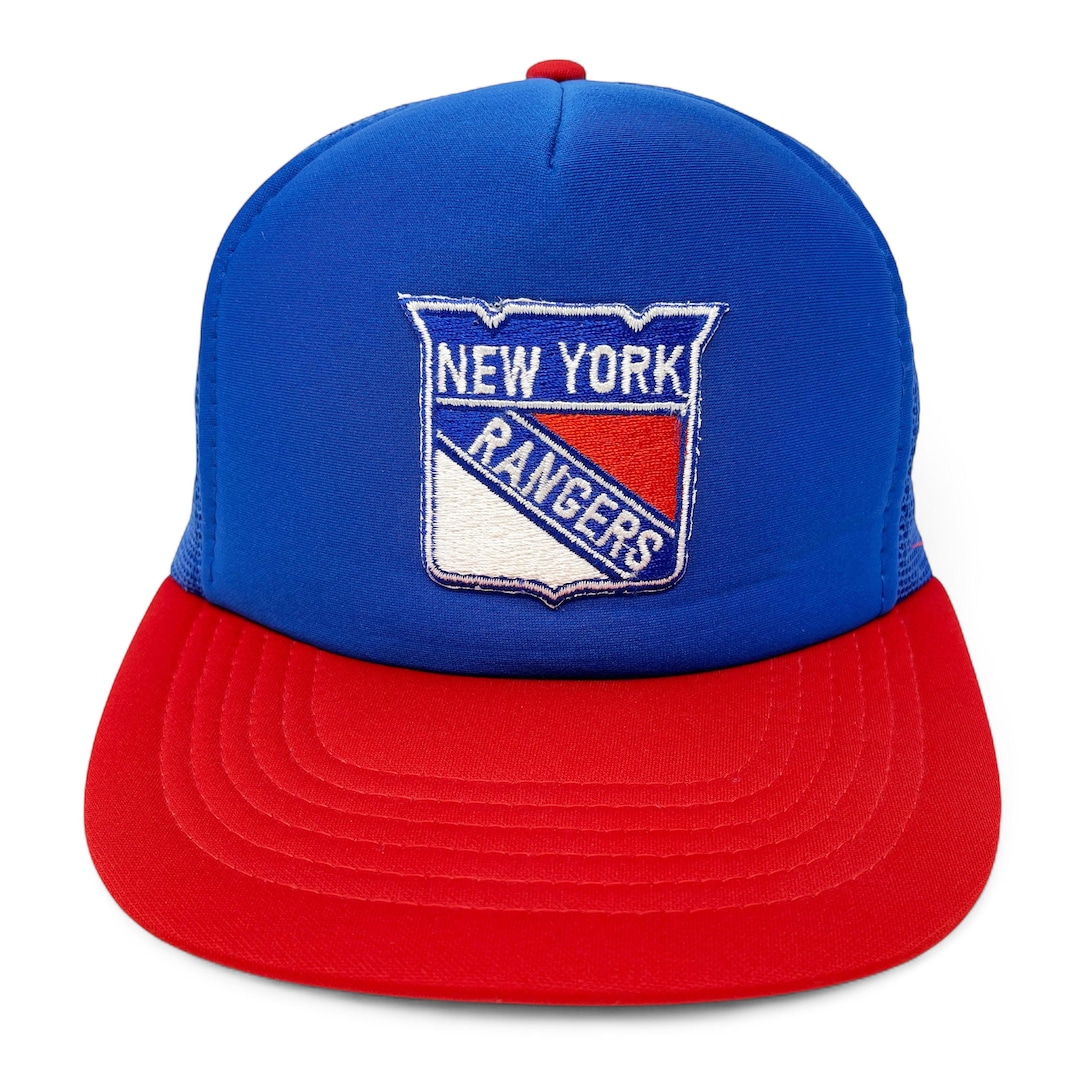 Vintage New York Rangers Hat • 80s NY NHL Snapback Trucker Cap - Etsy