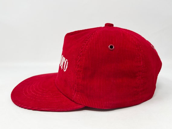 Vintage Marlboro Hat 90s Corduroy Snapback Cap Ci… - image 3