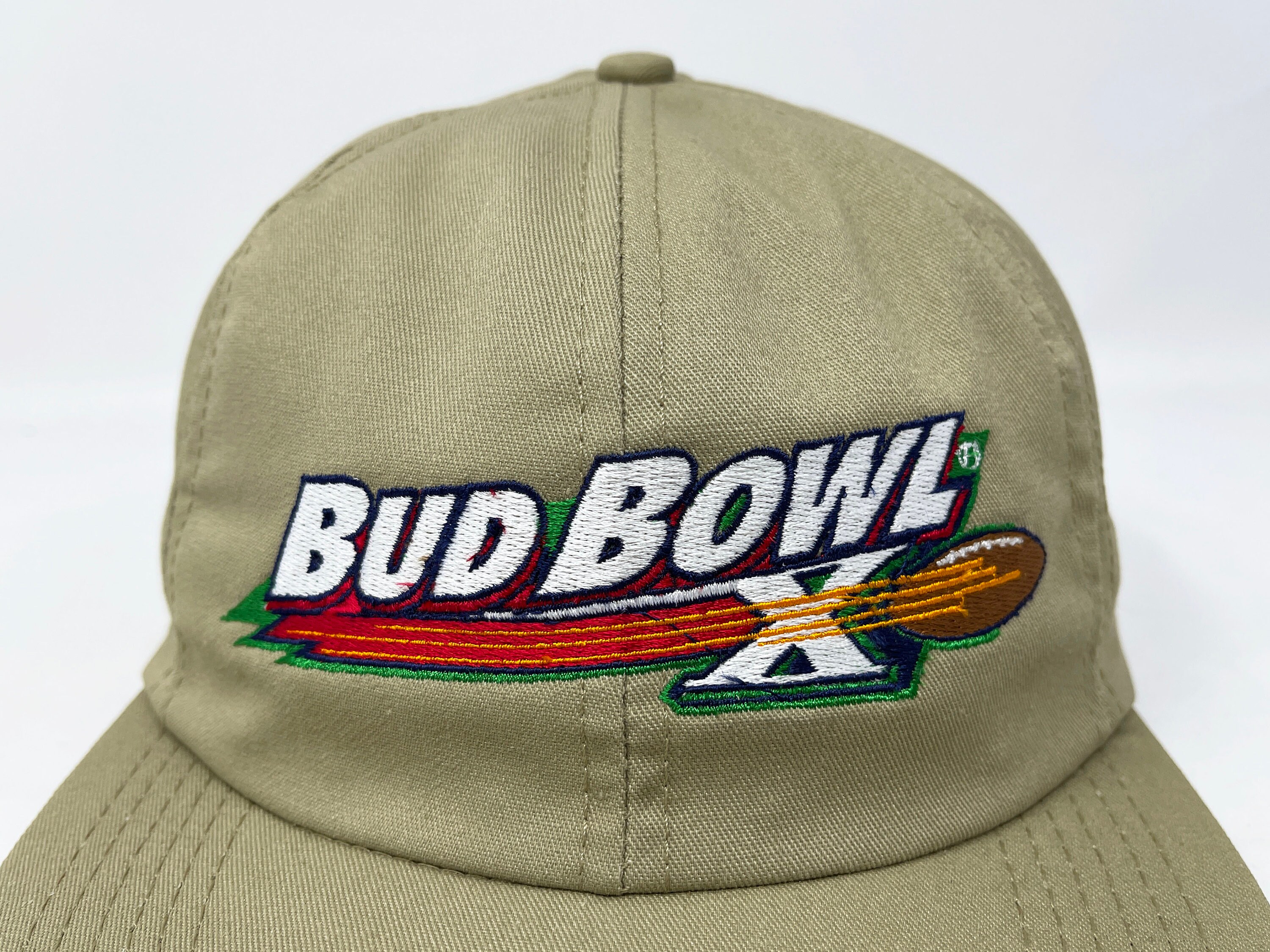 Vintage Budweiser Hat 90s Snapback Cap Bud Bowl X Beer H23