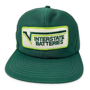 Vintage Interstate Batteries Hat 80s 90s NASCAR Racing Snapback Cap H02