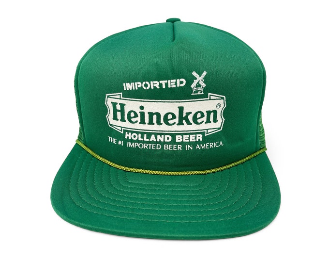 vintage-heineken-beer-hat-80s-90s-snapback-trucker-cap-h09-etsy-uk