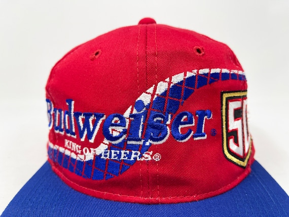 Vintage Budweiser Racing Hat 90s NASCAR Snapback … - image 2