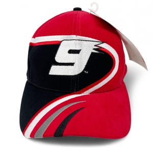 Vintage Bill Elliott Hat • #9 NASCAR Racing Snapback Cap NOS