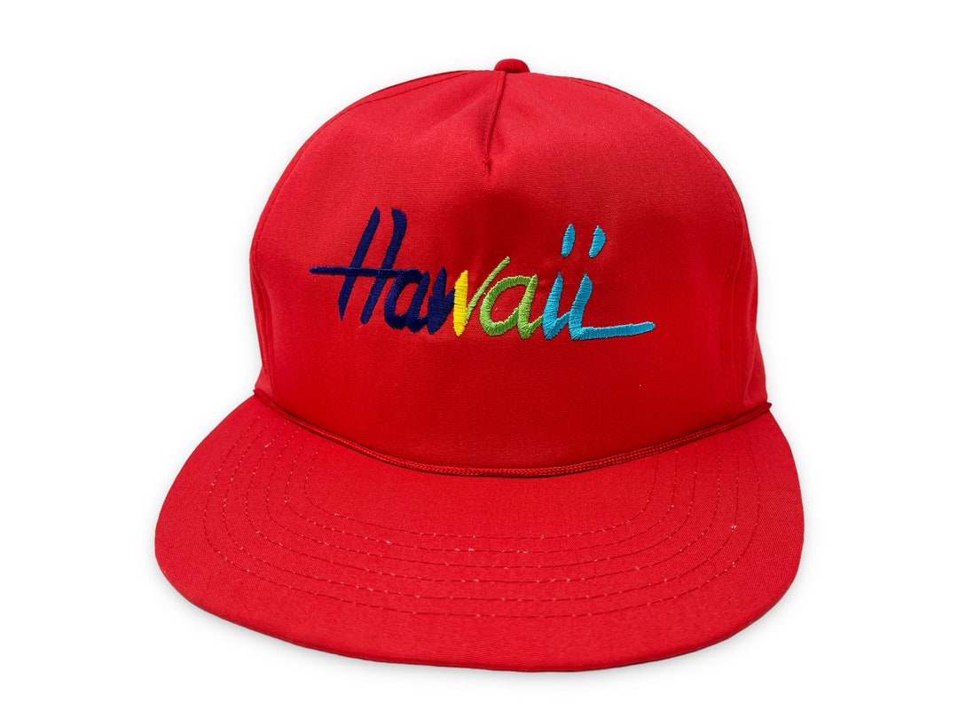 Vintage Hawaii Hat 90s Snapback Cap Rainbow H09 Etsy