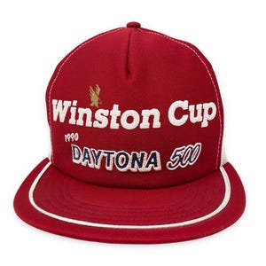 Vintage Daytona 500 Hat 90s Winston Cup NASCAR Snapback Cap Racing 1990 H08