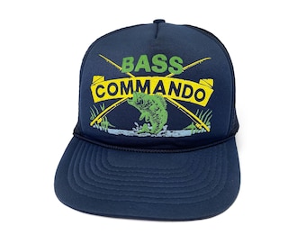 Vintage Fischerhut Basskommando Cap Snapback Cap H22 80er 90er Jahre
