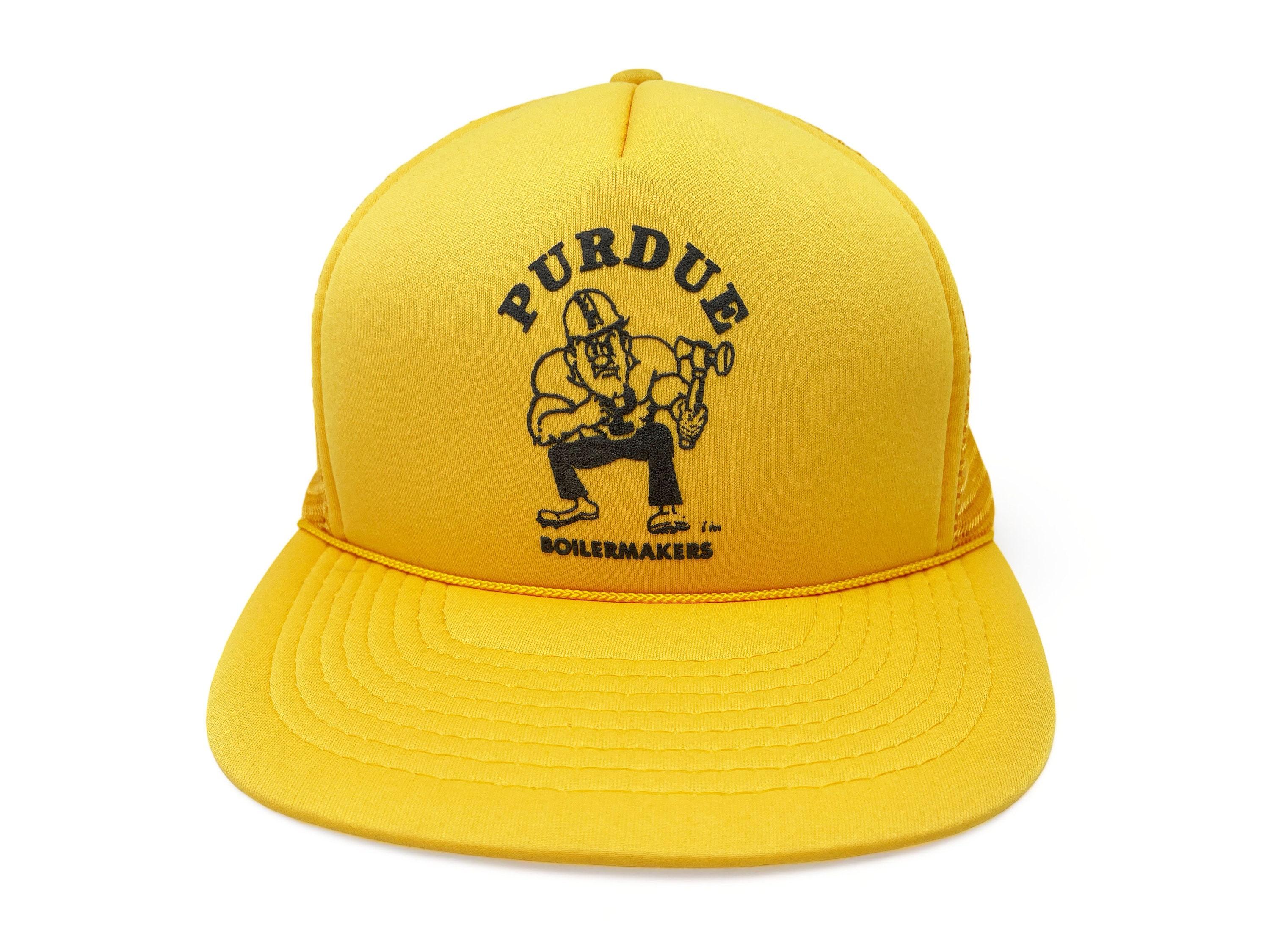 Vintage Purdue Boilermakers Hat 80s 90s Snapback Trucker Cap
