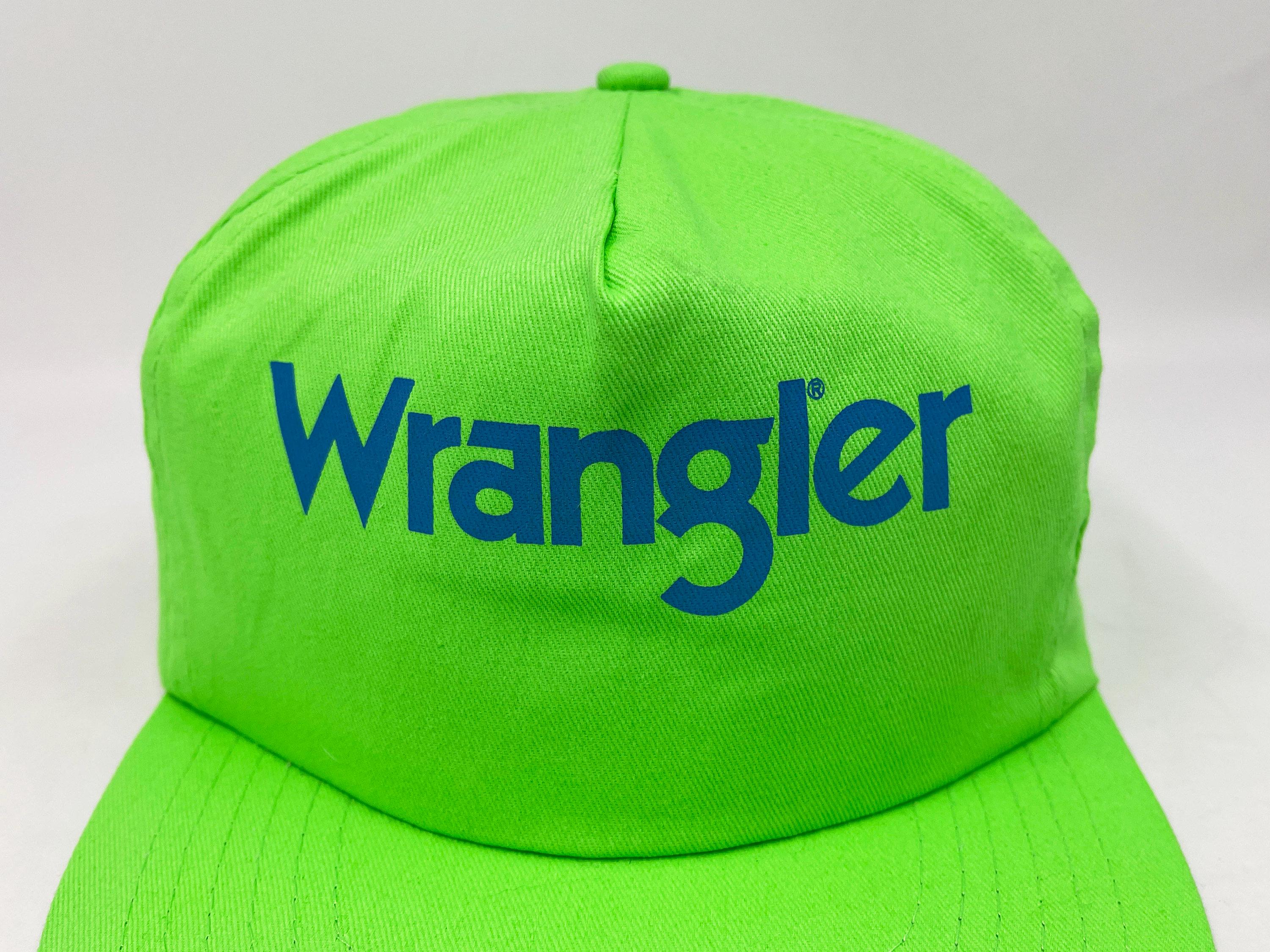 Vintage Wrangler Hat 80s 90s Snapback Cap Neon Green H22 - Etsy
