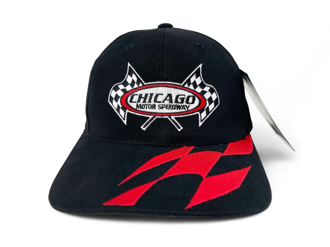 Speedway Racing Caps Vintage Chicago Motor Speedway Hat 90s NASCAR Racing Strapback Cap H11 ...