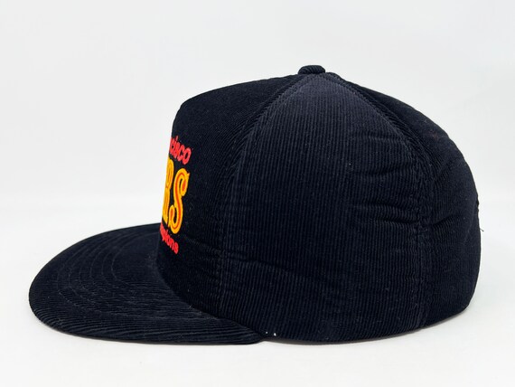 Vintage 49ers Hat 80s 90s Corduroy Snapback Cap S… - image 3
