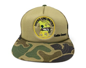 Casquette Vintage Ducks Unlimited Années 80 - Snapback Réglable - Marque YoungAn Corée
