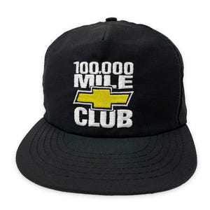 Casquette vintage Chevrolet des années 90 Snapback Emblem Chevy 100 000 Mile Club H13