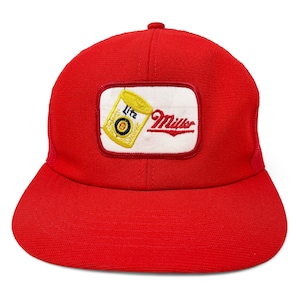 Vintage Miller Lite Hat 80s Snapback Trucker Cap Beer H26