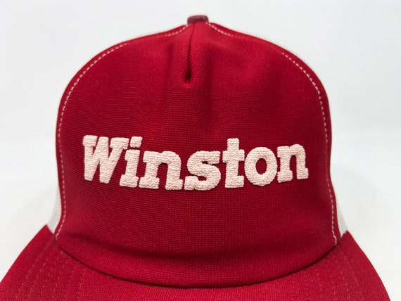 Vintage Winston Hat 80s Racing NASCAR Trucker Sna… - image 2