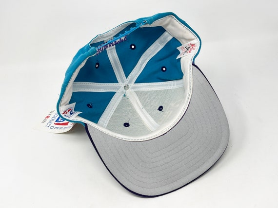 Vintage Charlotte Hornets Hat 90s Snapback Cap Ne… - image 6