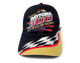 Vintage Daytona 500 Hat NASCAR Strapback Cap Racing 2003 Champion Michael Waltrip NOS H16