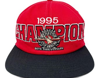 Casquette Vintage Winston Racing Team - Snapback Noir - NASCAR Années 90