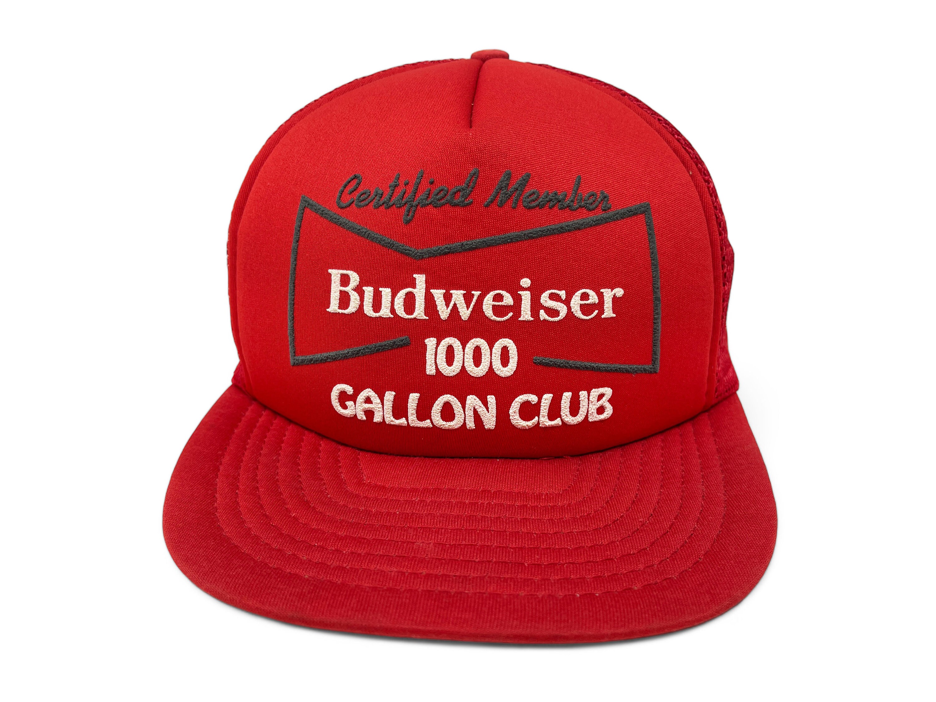 Vintage Budweiser Hat 80s 90s Trucker Snapback Cap Beer 1000