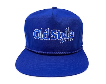 Vintage Old Style Beer Hat 80s 90s Strapback Cap Heileman NOS H15