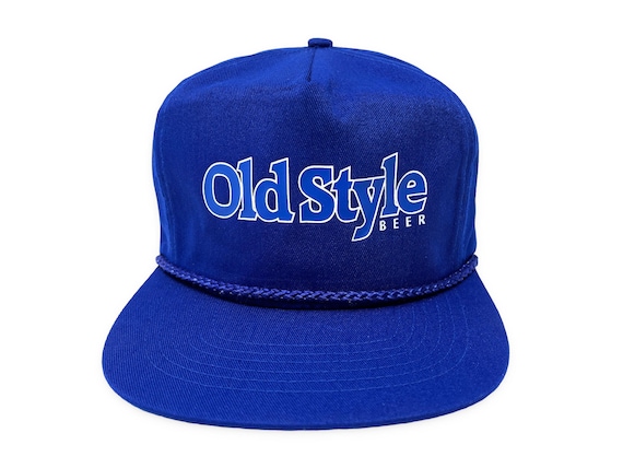 Vintage Old Style Beer Hat 80s 90s Strapback Cap Heileman NOS H15