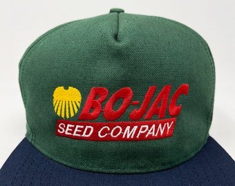 Vintage Bo-jac Seed Company Hat 90s Snapback Cap Farm Farming Swingster H19 - Etsy Vintage Bo-jac Seed Company Hat 90s Snapback Cap Farm Farming Swingster H19 - Etsy