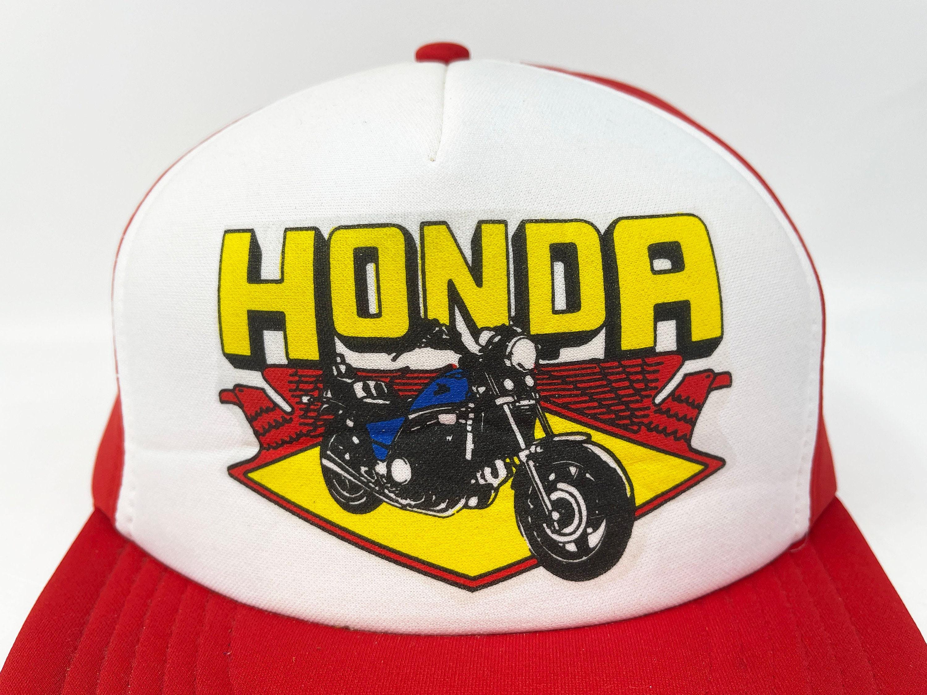 Vintage Honda Hat 80s 90s Snapback Trucker Cap Motorcycle Racing
