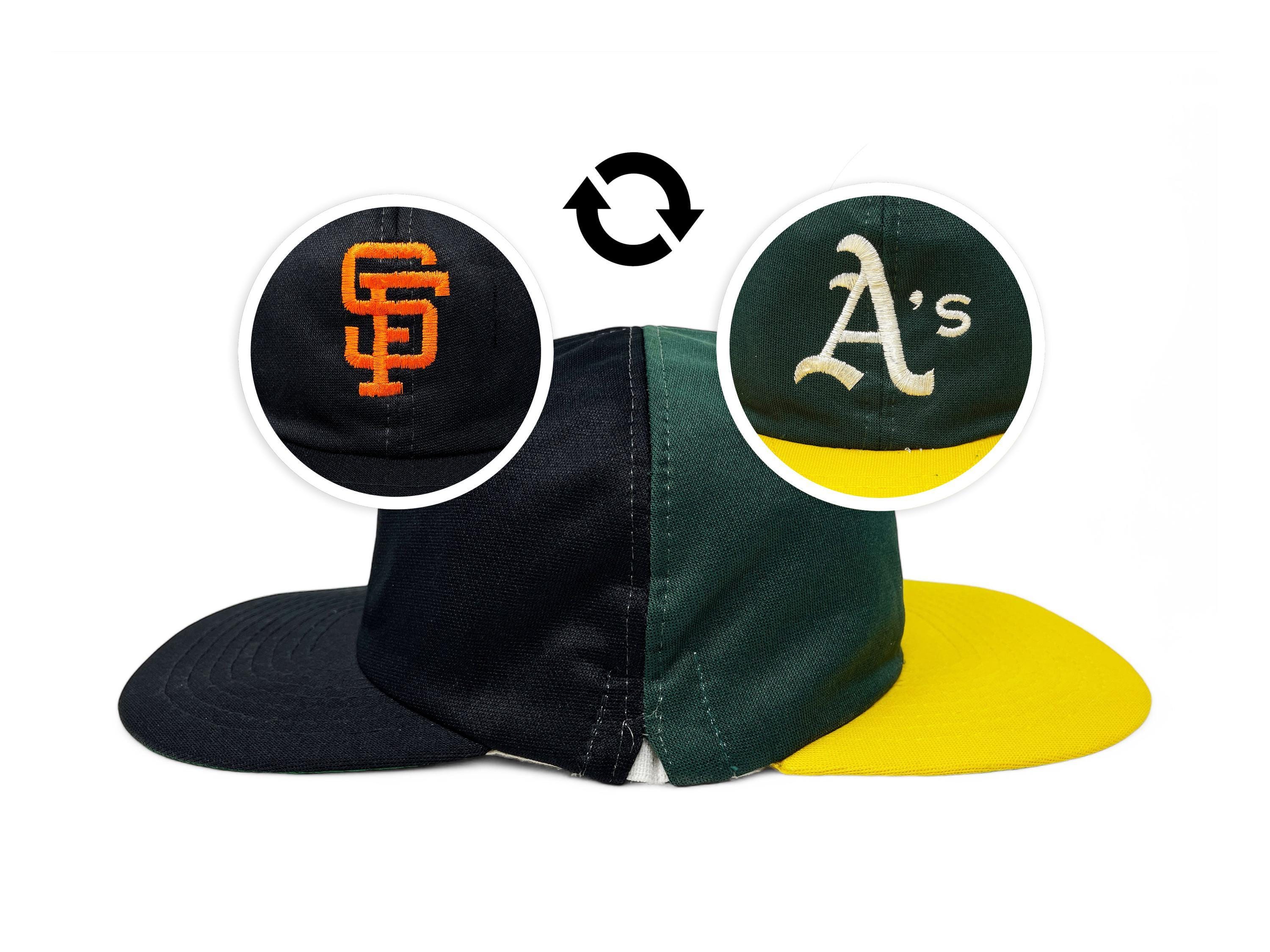 Vintage Battle of the Bay Hat 80s Oakland A's San Francisco Giants
