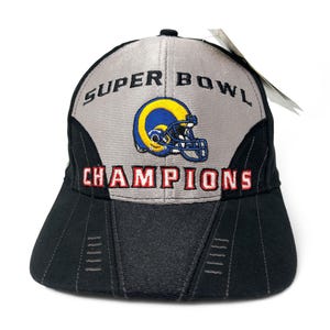 Vintage St Louis Rams Hat 2000 Super Bowl Champions Strapback Cap NOS H08